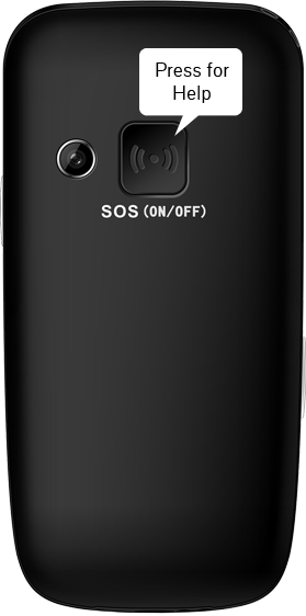 Dedicated SOS button on the back.