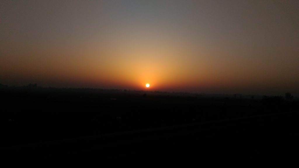 Sunrise on Yamuna Express way