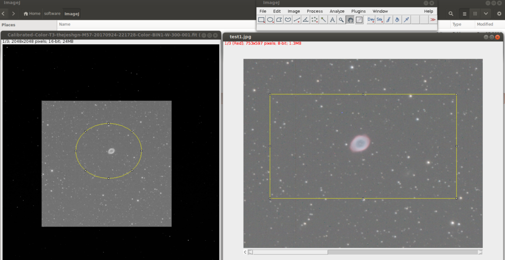 Processing FITS using ImageJ