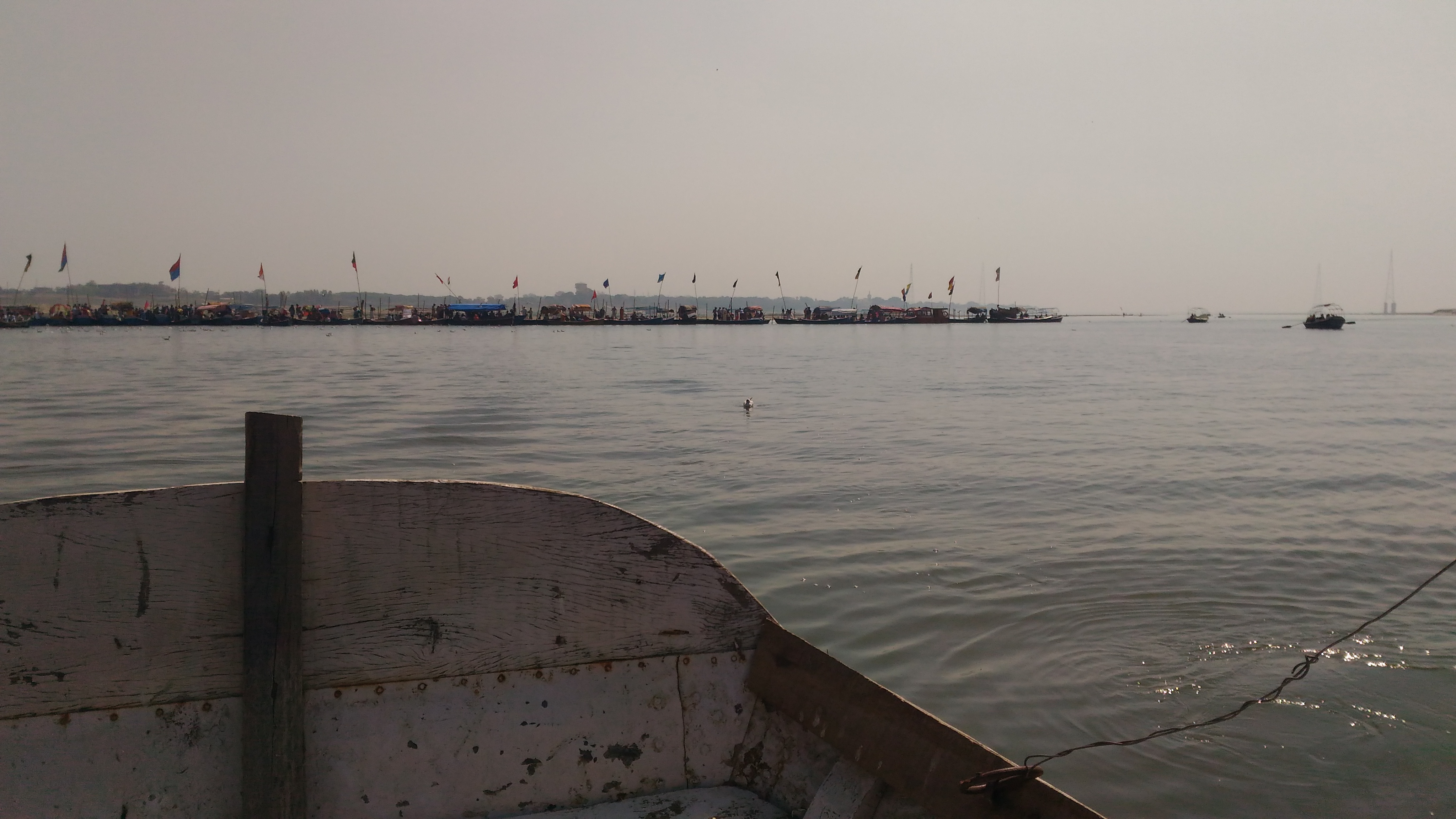 Those boats are lined up at the Sangam location.