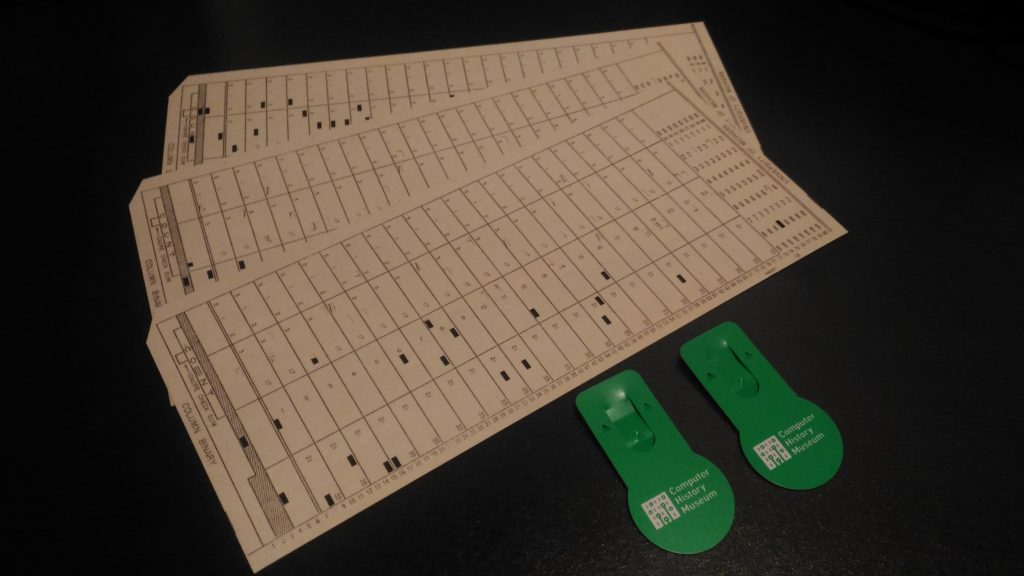 Computer History Museum Tickets with Punched cards