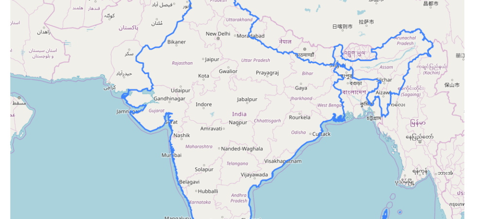 Official External boundaries of India Provided by Survey of India.