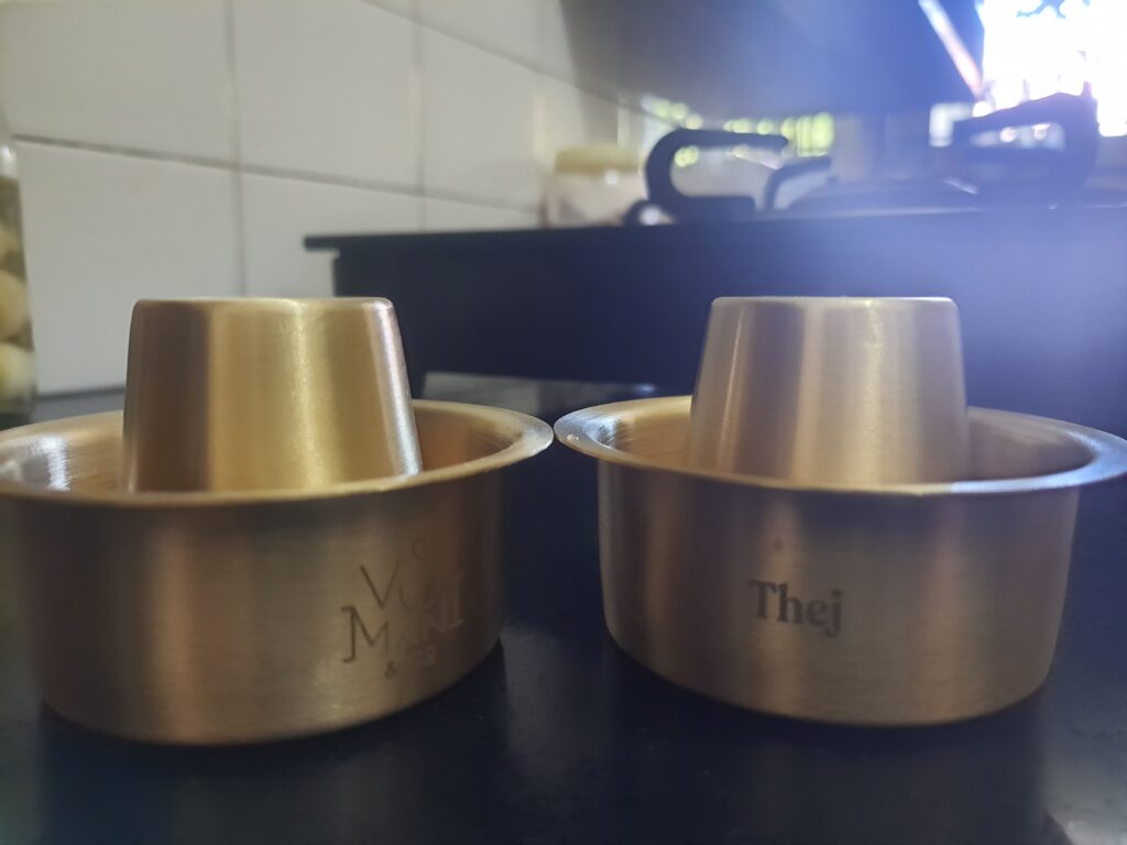 Brass tumblers for coffee