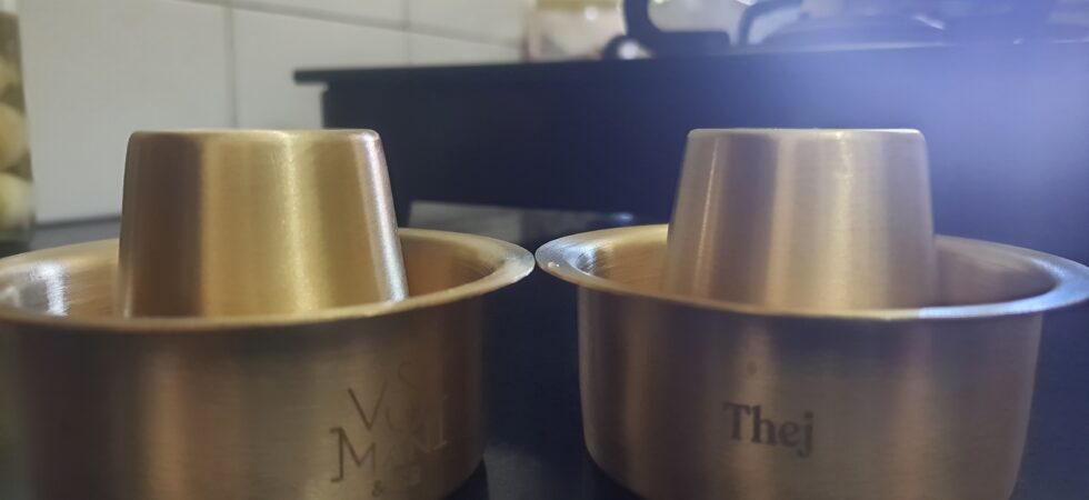 Brass tumblers for coffee